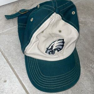 Vintage 90s eagles NFL Green and White Cap with Logo adjustable hat